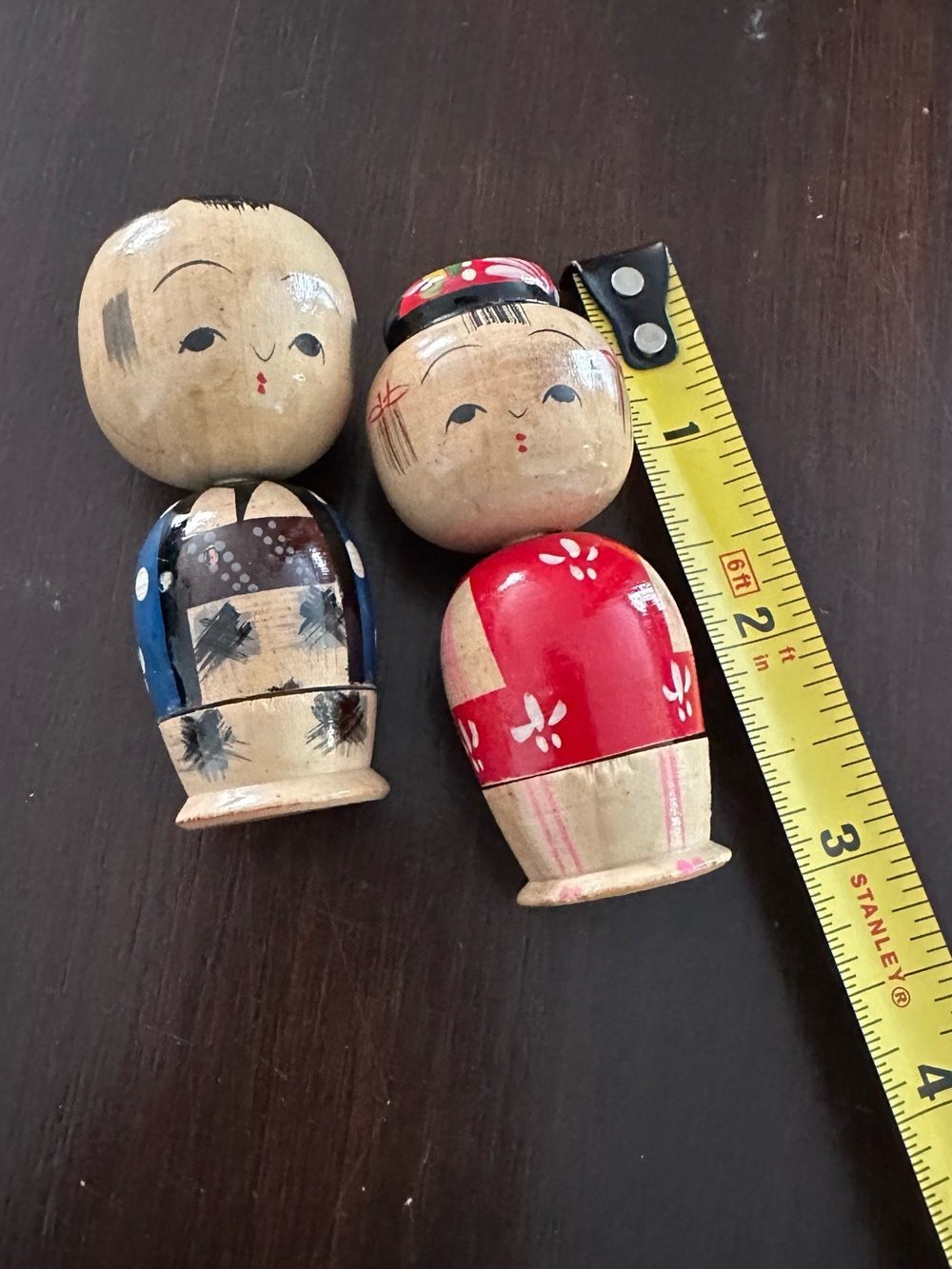Hand-Painted Wooden Kokeshi Nesting Dolls Set - Multicolor - Picture 8 of 11
